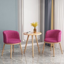 원룸 패턴 원형 테이블 식탁 원목 베란다 거실 2인용 미니 Mokyu, K