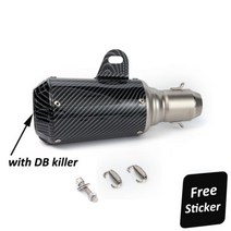 야마하 머플러 튜닝 오토바이 배기 테일 파이프 36-51mm 슬립 온 MT 07 Z900 닌자 400 GSR 600 SV650MP3 RC390 듀크 200, E-A.k sticker and DB