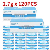 120pcs 코 세척기에 대 한 비강 세척기 소금 알레르기 비염 방지 Neti 냄비 Irrigator 부비동 린스 흡인기 분무기, 02 2.7gx 120PCS