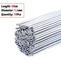 저온알루미늄용접봉 1.6/2mm 알루미늄 용접봉 납땜 합금 용 코어 와이어가있는 저온 용융 용접 바 솔더 파우더 없음, [03] 1.6mm 10ps, 03 1.6mm 10ps