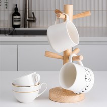 소나무 원목 모던 컵걸이, 1개