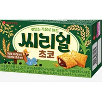칠성 스낵바 회사간식 탕비실간식 맛있는 곡물로 만든 롯데 씨리얼 초코 간식박스 과자세트 대용량과자 42G 5개, 1세트