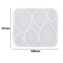 견고한 귀걸이 펜던트 에폭시 실리콘 몰드 기하학 마름모 삼각형 목걸이 열쇠 고리 수지 쥬얼리 액세서리, 12 11