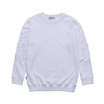 고디크 플라워 니들워크 스웻셔츠 화이트 FLOWER NIDDLEWORK SWEAT SHIRT WHITE