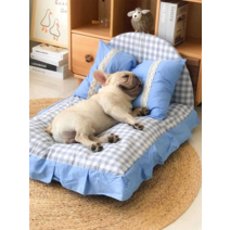강아지 마약 애견 고양이 반려견 방석 쿠션, 코랄 핑크 S small 40 x50