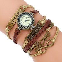 여성패션시계 스마트워치 Gnova 플래티넘 paracord 팔찌 시계 여성 꿈의 매력 bealive 사랑 빈티지 라인 석