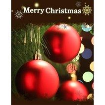 x-mas 풍성한 트리장식 레드무광 6cm 6p 트리만들기