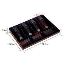 지폐보관함 자물쇠 마트 식당 편의점 카운터 서랍 현금 수납함, 4칸 플라스틱 접착제