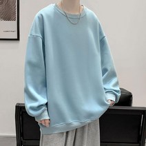 코디코치 데일리 오버핏 무지 라운드 맨투맨 티셔츠