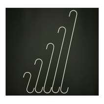 S자 스틸 고리 화이트 (12/20/30/40/50cm) 5종 흰색 전시 S후크 진열 철재, 화이트_40cm