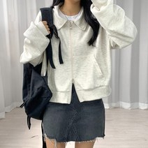 [간절기템] 웰리 투웨이 크롭 카라 집업