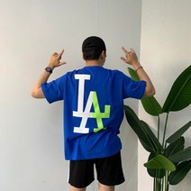 아는형네 남녀공용 LA 네온 반팔티셔츠 3 COLOR 반팔 티셔츠