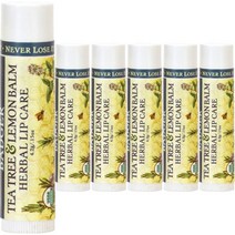 뱃저 허벌 립 케어 4.2g, Tea Tree & Lemon, 6개