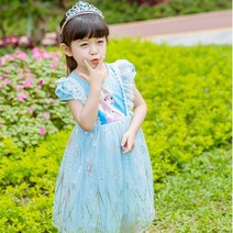 반팔 공주 드레스 사은품 증정 [엘사 왕관+ 요술봉]TOP5