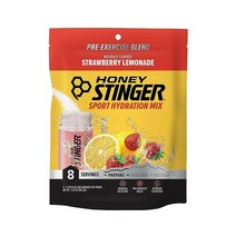 Honey Stinger Perform 스포츠 하이드레이션 파우더 | 운동 지구력 및 성능을 위한 딸기 레모네이드 전해질 멀티플라이어 8인용 파우치