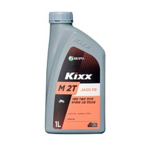 GS칼텍스 킥스 M 2T JASO FB 엔진오일 (1리터) 자동차/예초기 엔진오일, 1개