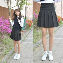 [교복몰] 백합주름치마 블랙 (전체 주름 교복치마) 교복 스커트