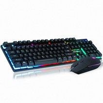 유선 데스크탑 세트 MANIC 블랙 USB LED KM220PLUS 게이밍키보드마우스세트/무선키보드마우스세트/블루투스키보드마우스세트/멤브레인키보드/유선키보드마우스세트/게이밍컴퓨터세트, 단일 모델명/품번
