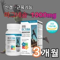 고함량 마그네슘 액티브 팔 다리 발 저림 근육 신경 쥐 날때 먹는 영양제 약3개월 한쪽 눈 눈밑 눈꺼풀 떨림 에좋은 마그 마그네숨 비 남자 임산부 여성 여자, 2박스_6개월분