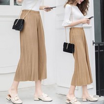 데일리와이 [국내배송상품] 플리츠 쉬폰 주름바지 와이드팬츠 통바지 여름바지 빅사이즈