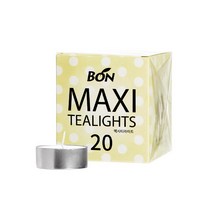 맥시 티라이트 8시간 연소 20개입 BON Maxi Tealight Candle 8 Hour Burning 20ea