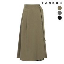 여성 피아노 주름 랩 스커트