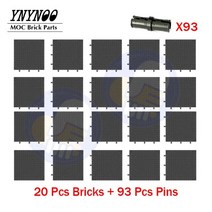 호환블럭 중국레고 65803 브릭 43 16x16 베이스 플레이트 빌딩 블록 MOC 부품 세트 DIY 장난감 98138 픽셀 아트 그림 핀 420 개 도매, 6.20Pcs Black