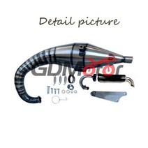 범용 오토바이 머플러 수정 125cc 레이싱 스쿠터 배기 시스템 혼다 디오 AF18 AF25 AF28, Black