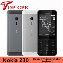 노키아 230 (90% 신규) 언락폰 GSM 2.8 "듀얼 심 2MP 360P 단일 코어 가성비 중고 휴대 전화, 02 White simple set, 02 English Keyboard