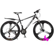 입문용 자전거 mtb 29인치 30인치 티타늄 광폭 엠티비 바퀴큰 산악용, 21단 + 26인치cm, N. 삼도륜-블랙 화이트
