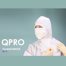 ARHC SQ-A 19 방진 후드 제전 무진 H-1 기본형 위생 옷 방진복 가운, 화이트L