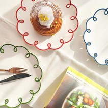 깜찍한 디저트 꽃 접시 4color, 그린