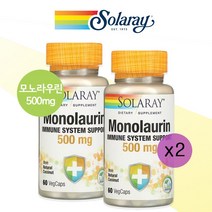 [1+1] 솔라레이 모노라우린 500mg 60정 스테아린산마그네슘 실리카 셀룰로오스 라우르산