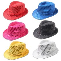 스팽글 반짝이 의상 조끼 바지 모자 파티 행사 단체, A06.반짝이모자(푸치샤)