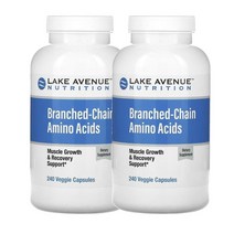 레이크 에비뉴 뉴트리션 Lake Avenue Nutrition Branched Chain Amino Acids 분지쇄 아미노산 240캡슐, 2팩