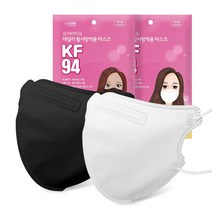 스윗홈 퓨어라이프 KF94 마스크 새부리형 대형 50매 화이트 블랙, 블랙 50매