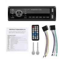 카오디오 카플레이 모니터 1딘 인대시 자동차 스테레오 블루투스 FM 라디오 MP3 플레이어 USB/AUX 12V LCD, 한개옵션0