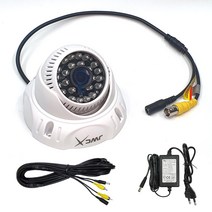 JWC CCTV 카메라 210만화소 적외선 X3D 실내 화이트 실내용, 카메라 X3D +아답타 1A + 케이블 10M