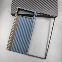 폴드2케이스 KEVLAR 탄소 섬유 전화 케이스 샤오미 믹스 폴드 2 아라미드 안티 드롭 슬림 백 커버, [01] For MIX Fold 2, [03] Tricolor (Big Hole)