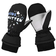 KRATARC 겨울 아동용 스키 벙어리 장갑 방수 장갑 방풍 스노우 아웃도어 스포츠 추운 날씨 장갑 남아 여아용 (블루 XXS (2~4세/O)), XXS (2 4Y/O)