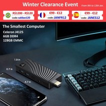 미니피씨 스틱pc 미니pc WooYi-T6 프로 미니 PC 스틱 인텔 셀러론 J4125 쿼드코어 6GB 128GB 4K HD 윈도우, 01 J4125 6GB 128GB_02 AU, 01 J4125 6GB 128GB, 02 AU