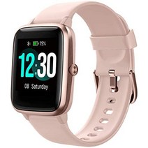 독일 Smartwatch 피트니스 트래커 시계 1.3 HD 풀 터치스크린 Android IOS용 여성 남성 시계 심박수 모니터가 있는 IP68 피트니스 골프필드용품 거리측정기, 1.3 화면, 장미