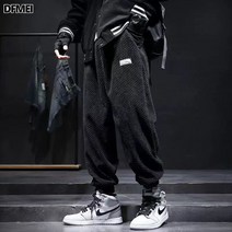 DFMEI 가을 겨울 코듀로이 바지 남 오버사이즈 배기 트레이닝 조거 캐주얼 긴바지 남