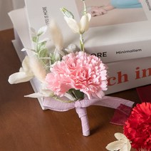 카네이션 코사지 브로치 꽃 선물 어버이날 스승의날 뱃지, 위칭카네이션코사지 17cm 핑크-7개