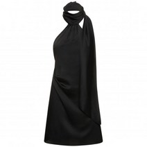 Jonathan Simkhai 제이드 드레이프트 새틴 스카프 머플러 목도리 미니 드레스 원피스