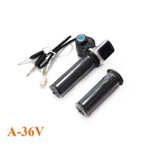바이크 핸들 부품 열선그립 바이크 핸들전기 자전거 트위스트 스로틀 액셀 가스 24V 36V 48V LCD 디스, 02 A-36v, 02 A-36v
