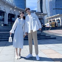 캠퍼스 커플룩 스몰 웨딩 촬영 신혼 여행 스냅 사진 캐주얼 사복 스튜디오 화보 테마 의상