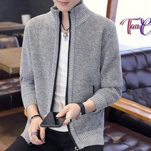TANC탕크 SY281 남성 니트 가디건 스웨터 집업 자켓 하프 빅사이즈