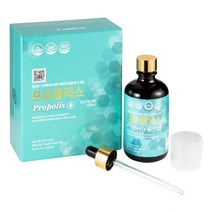 100% 국내산 수용성 프로폴리스 원액 액상 100ml 폴라보노이드 구강건강 항균작용 항산화 효과에 도움, 프로폴리스액상 100ml
