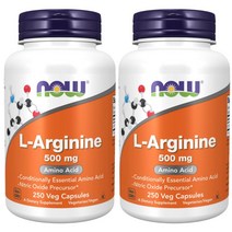 나우푸드 L-아르기닌 500mg 캡슐, 2개, 250개입